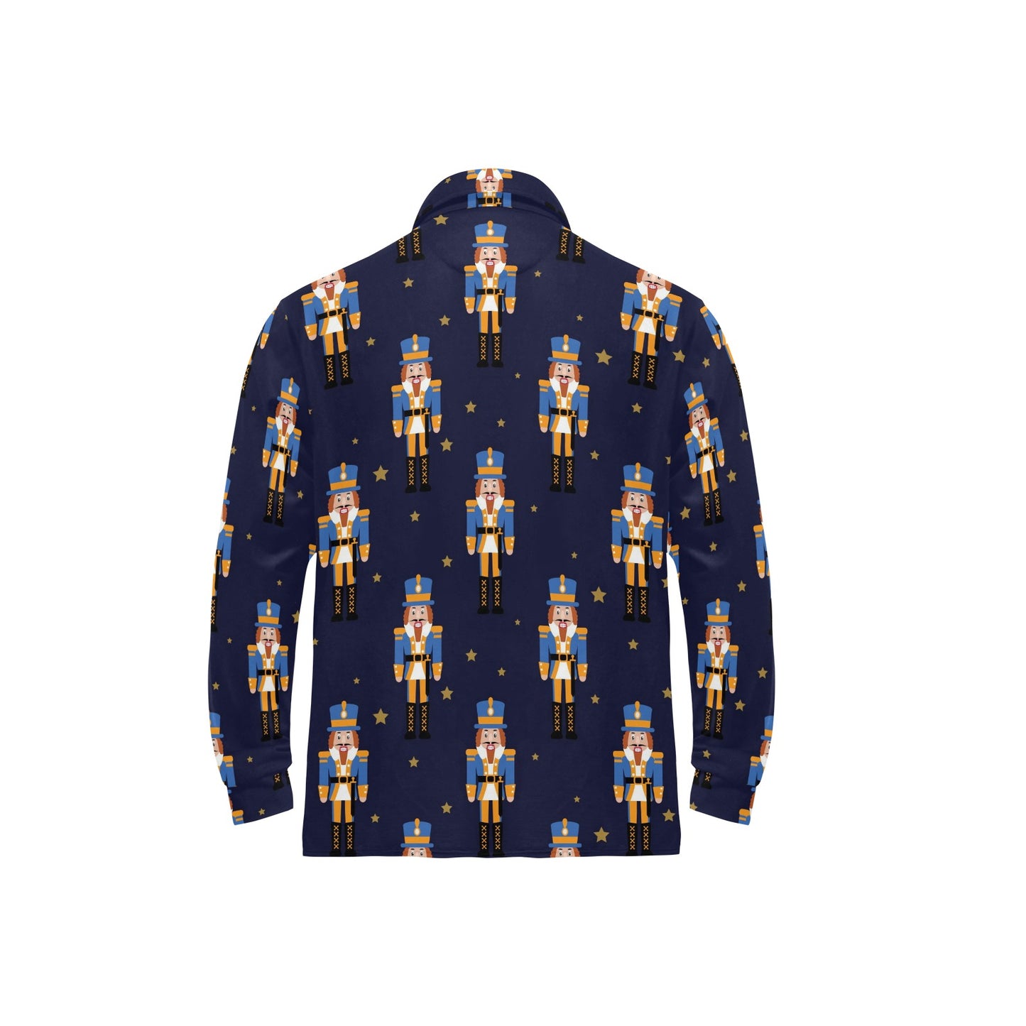 Nutcracker Pattern Print Design A04 Long Sleeve Polo Shirt For Men's