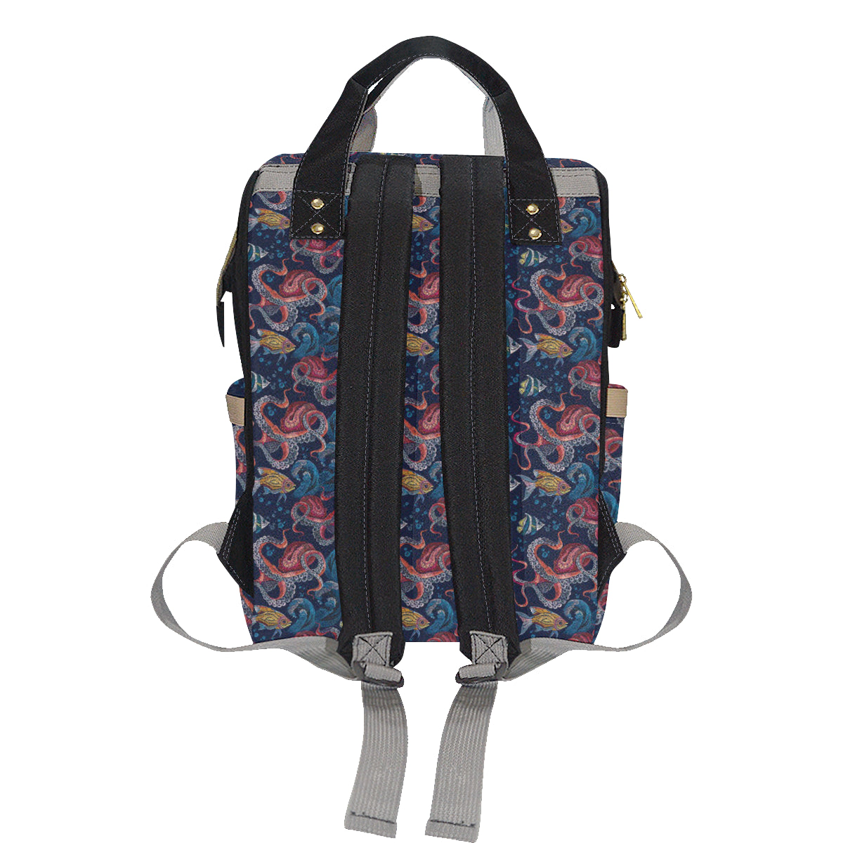 Octopus Deep Sea Print Themed Diaper Bag Backpack