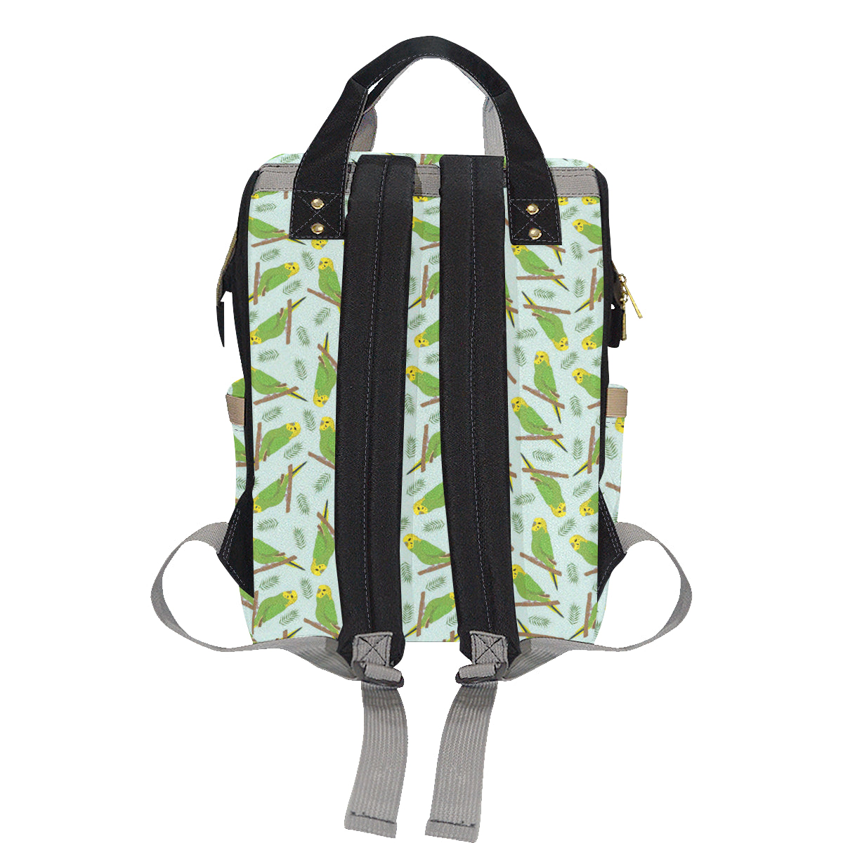 Budgerigar Pattern Print Design 04 Diaper Bag Backpack
