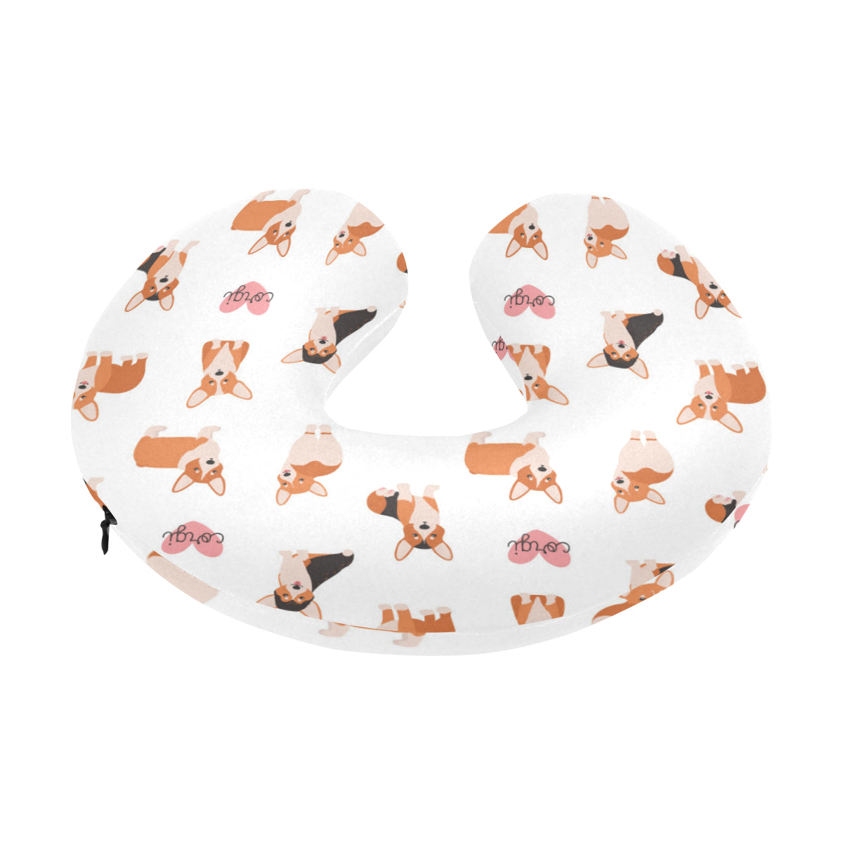 Cardigan Welsh Corgis Pattern Print Design 02 U-Shaped Travel Neck Pillow