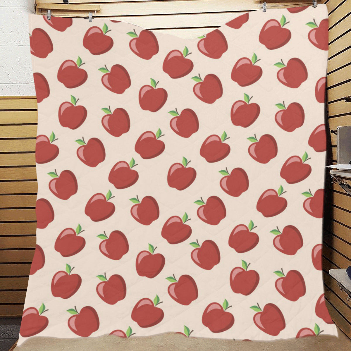 Apple Pattern Print Design AP01 Premium Quilt