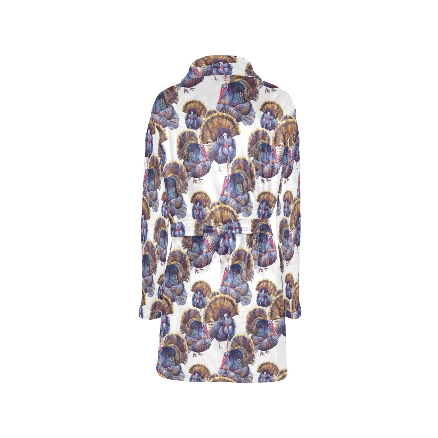 Turkey Pattern Print Design 01 Women's Fleece Robe