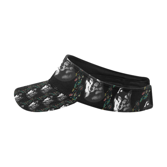 Wolf Black Dream Catcher Design Print Unisex Sun Visor