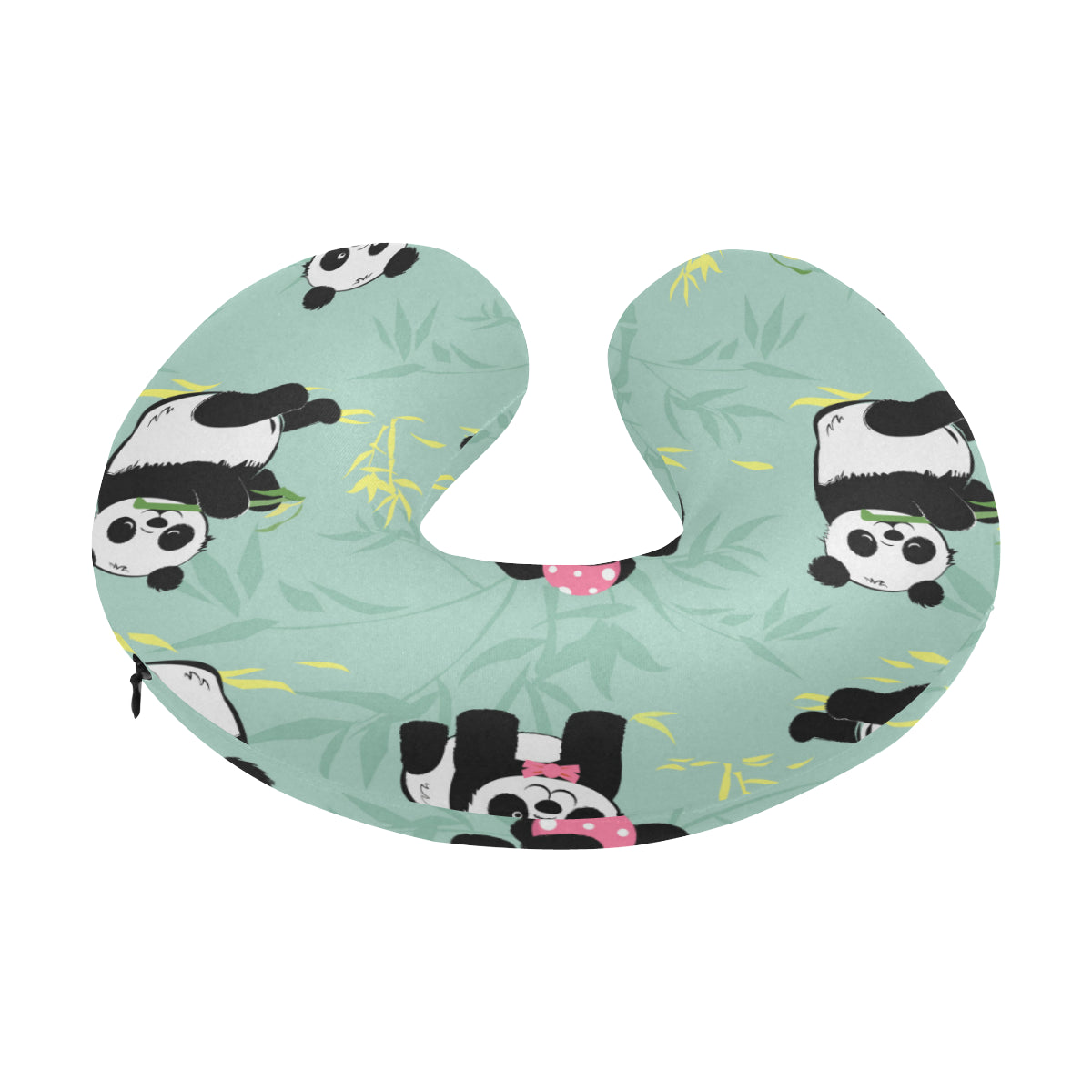 Panda Pattern Print Design A05 U-Shaped Travel Neck Pillow