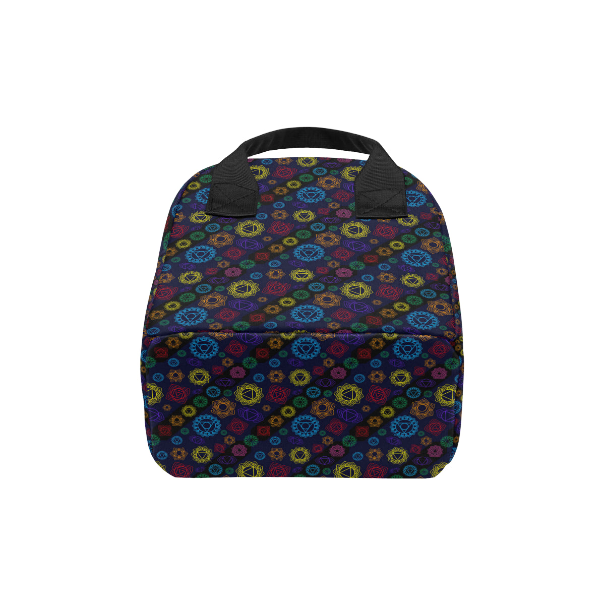 Chakra Colorful Print Pattern Insulated Lunch Bag