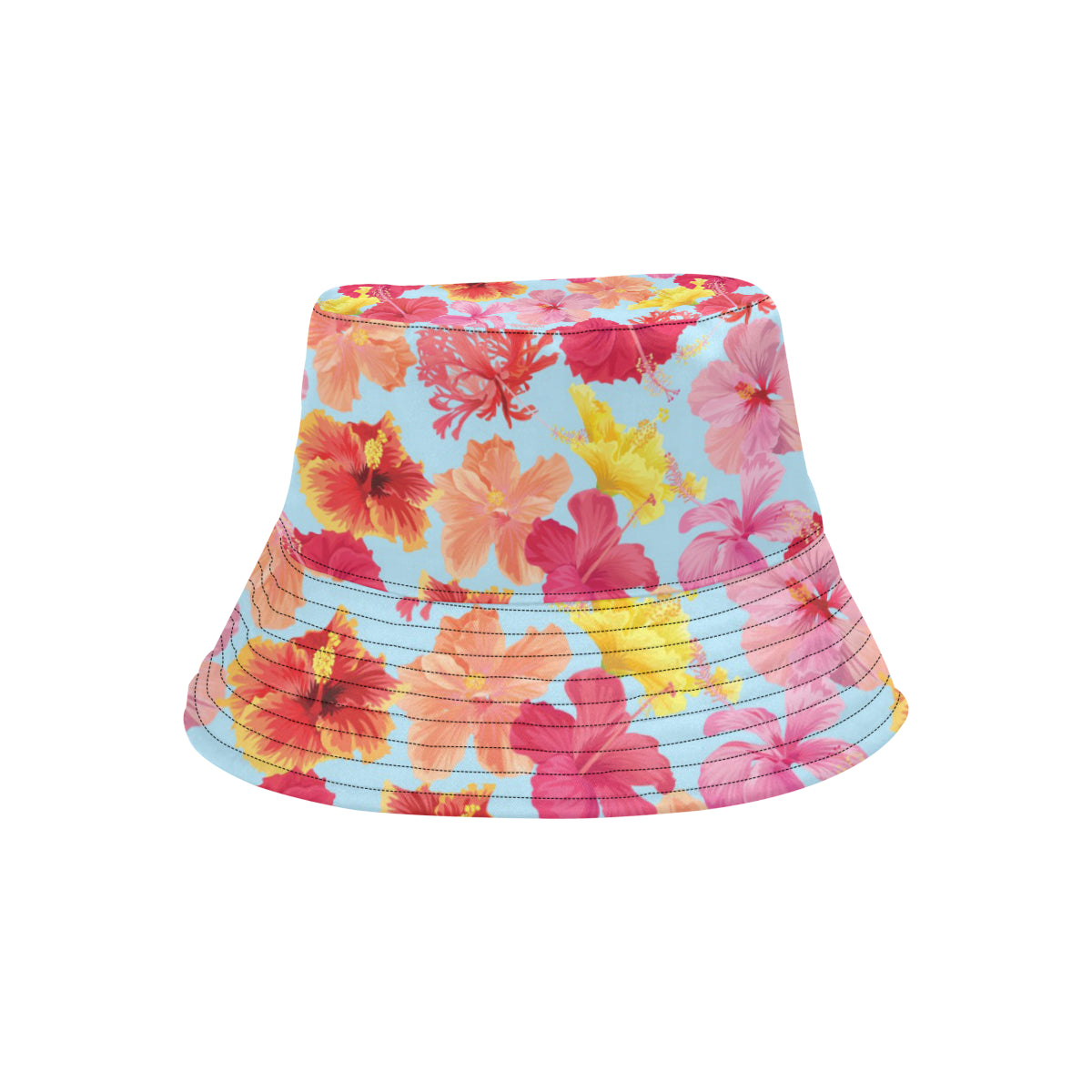 Hibiscus Pattern Print Design HB020 Unisex Bucket Hat
