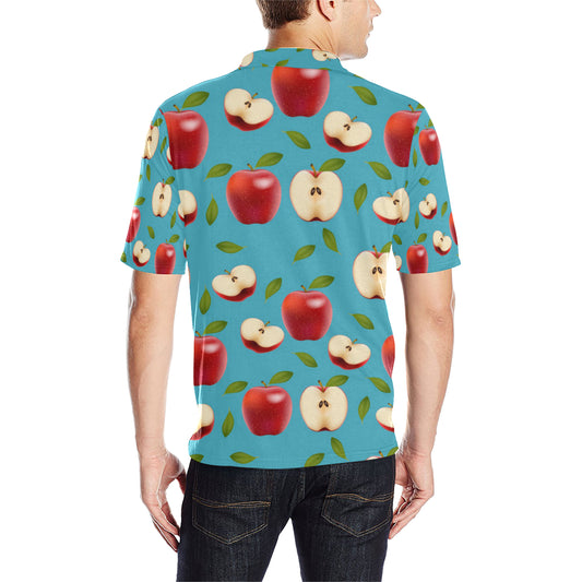 Apple Pattern Print Design AP012 Men Polo Shirt