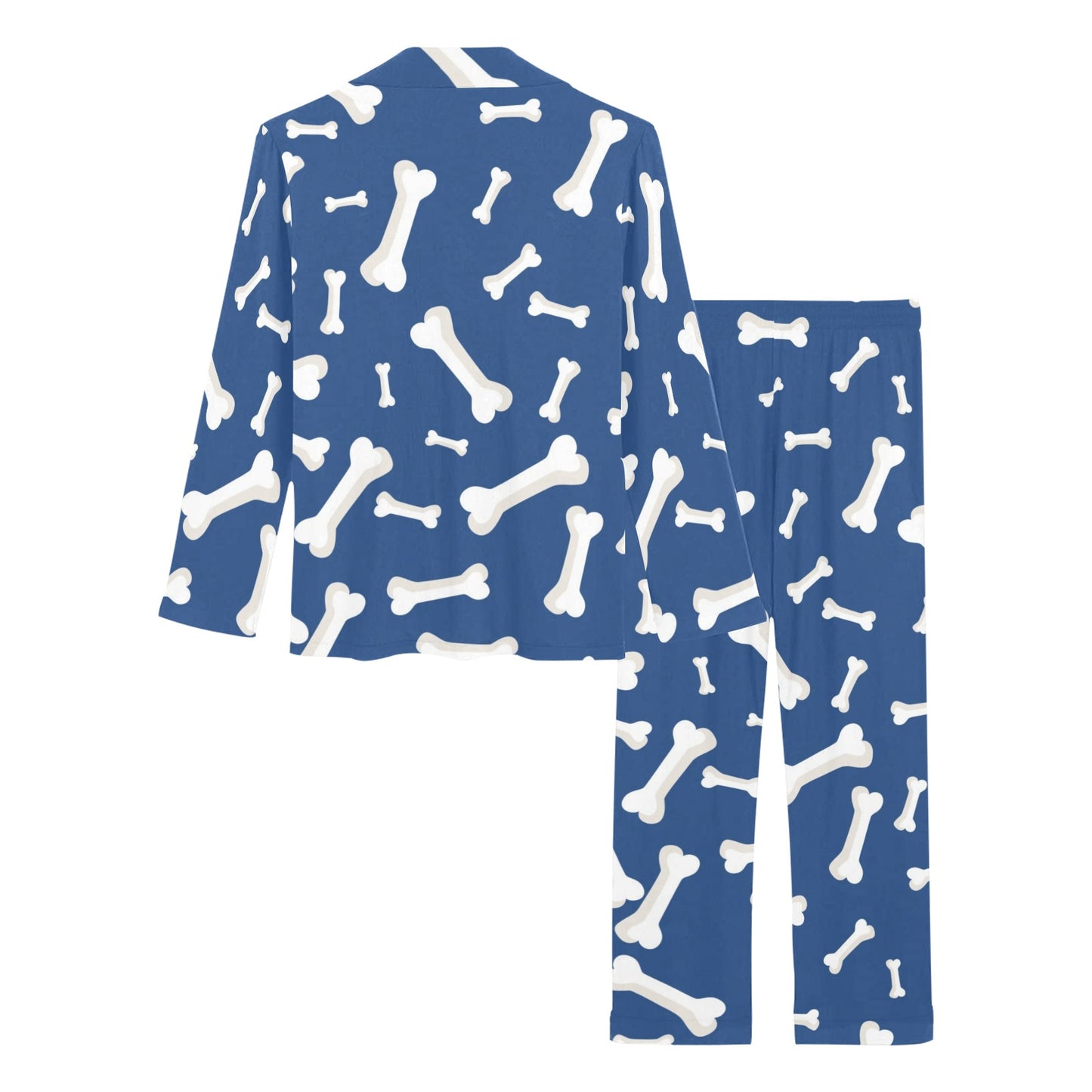 Dog Bone Pattern Print Design 03 Women's Long Pajama Set