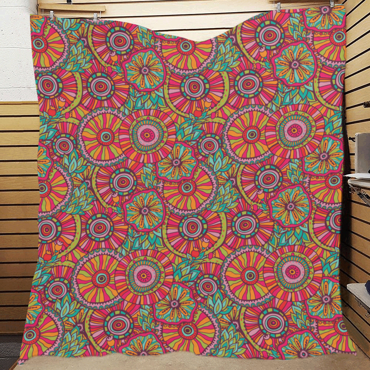 Boho Pattern Print Design 01 Premium Quilt