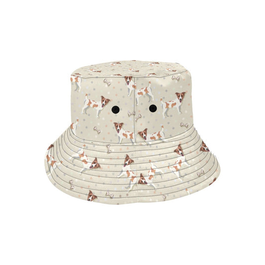 Russell Terriers With Bone Print Design LKS302 Unisex Bucket Hat