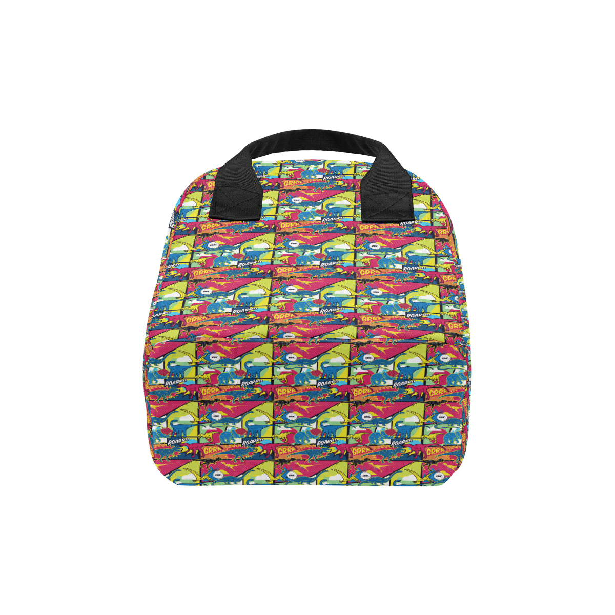 Dinosaur Comic Pop Art Style Insulated Lunch Bag