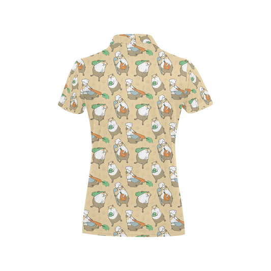 Guinea Pig Print Design LKS401 Women's Polo Shirt
