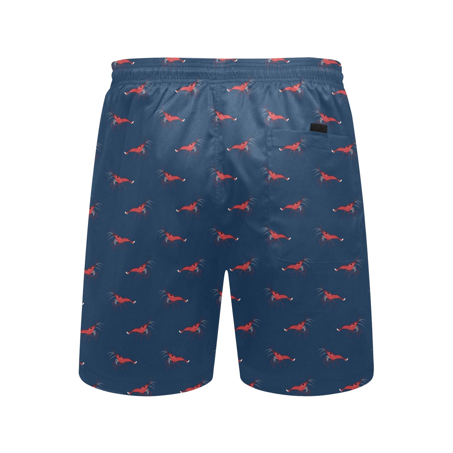 Shrimp Print Design LKS305 Men's Swim Trunks Beach Shorts