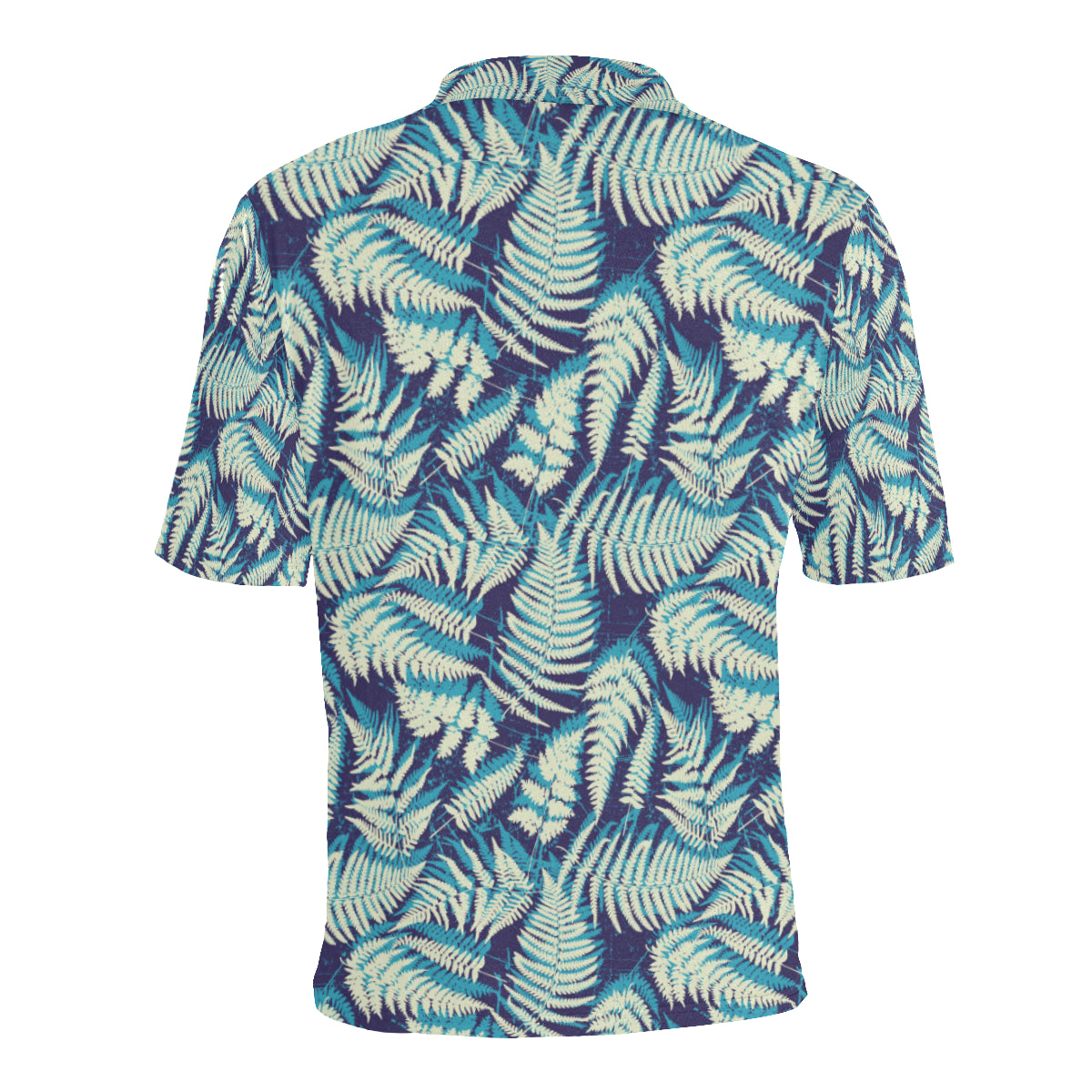 Fern Leave Summer Print Pattern Men Polo Shirt