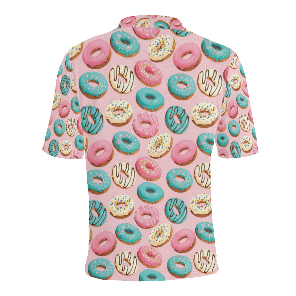 Donut Pattern Print Design DN06 Men Polo Shirt