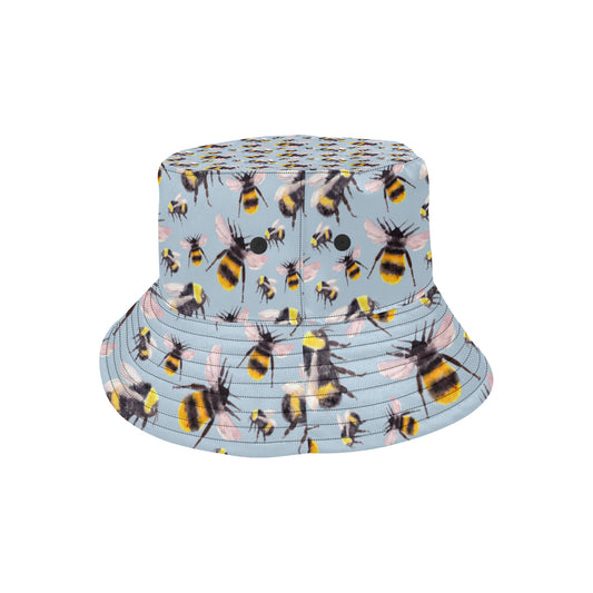Bee Pattern Print Design BEE08 Unisex Bucket Hat