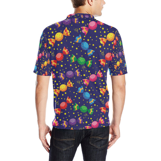 Candy Pattern Print Design CA06 Men Polo Shirt