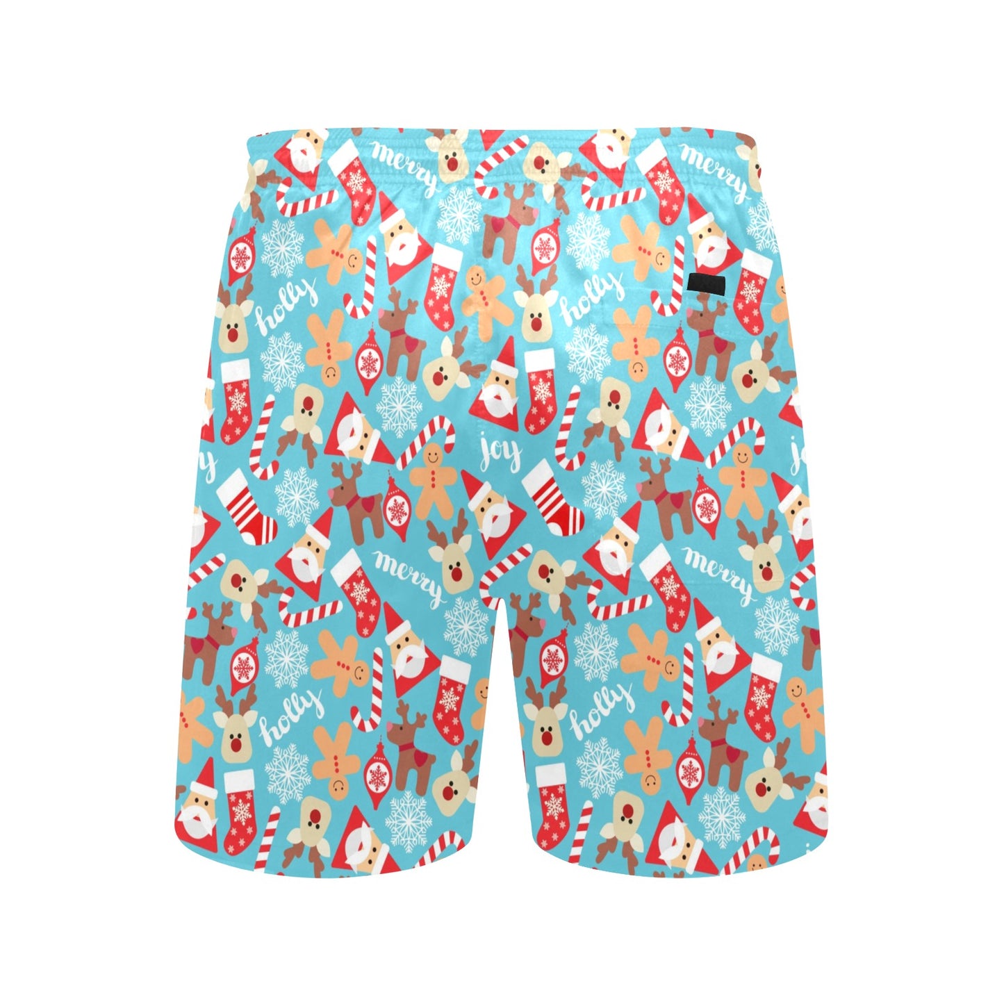 Santa Christmas Themed Print Design LKS306 Men's Swim Trunks Beach Shorts