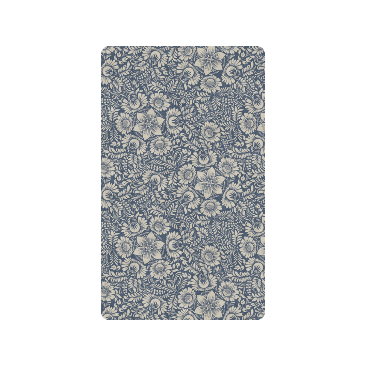 Elegant Floral Print Pattern Rubber Doormat