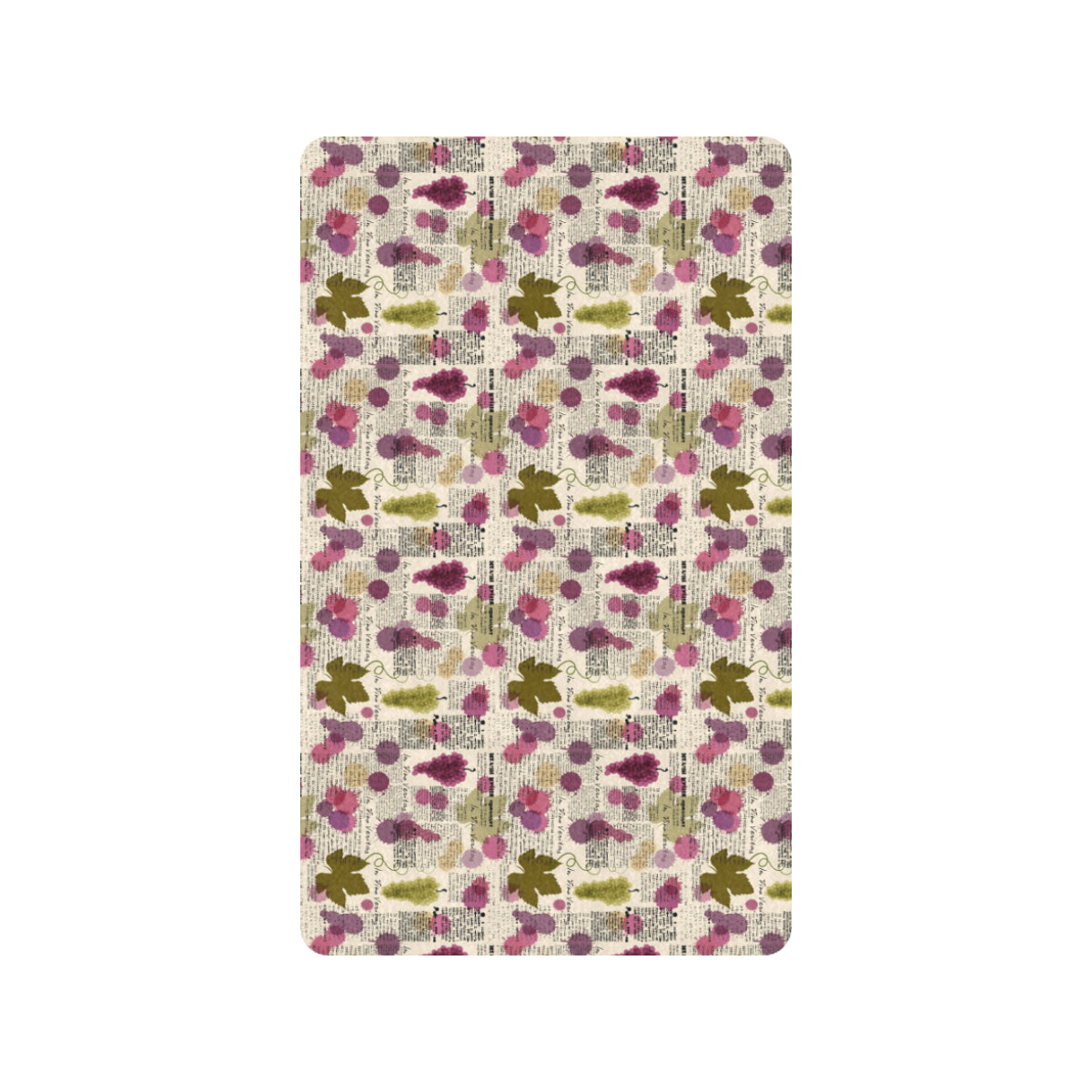 Wine Style Design Print Rubber Doormat