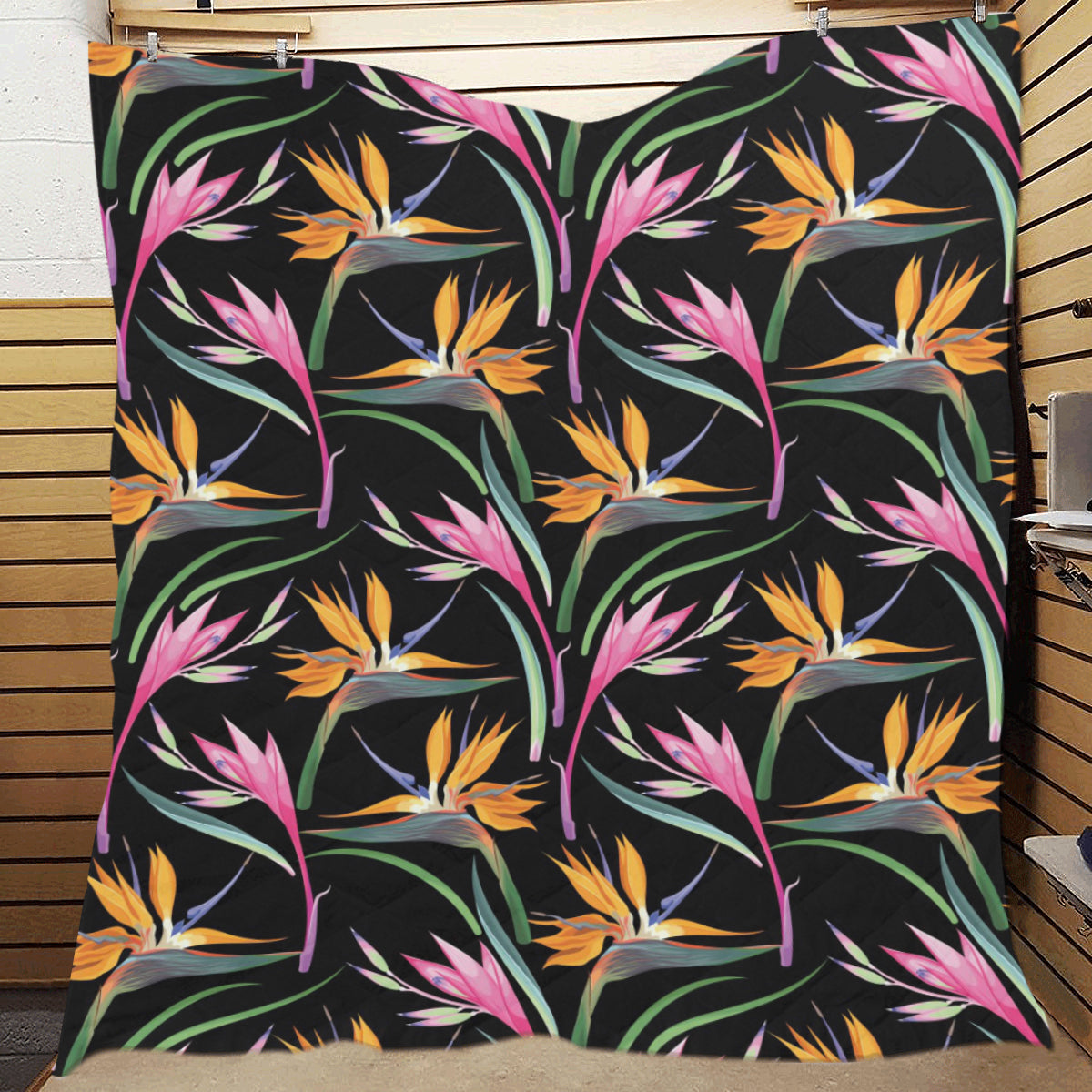 Tropical Flower Pattern Print Design TF017 Premium Quilt