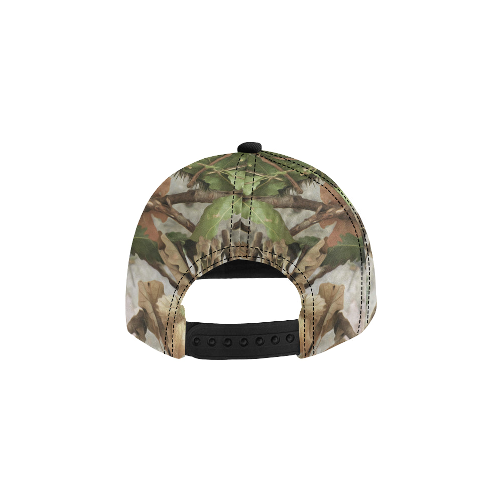 Camo Realistic Tree Forest Print Snapback Cap