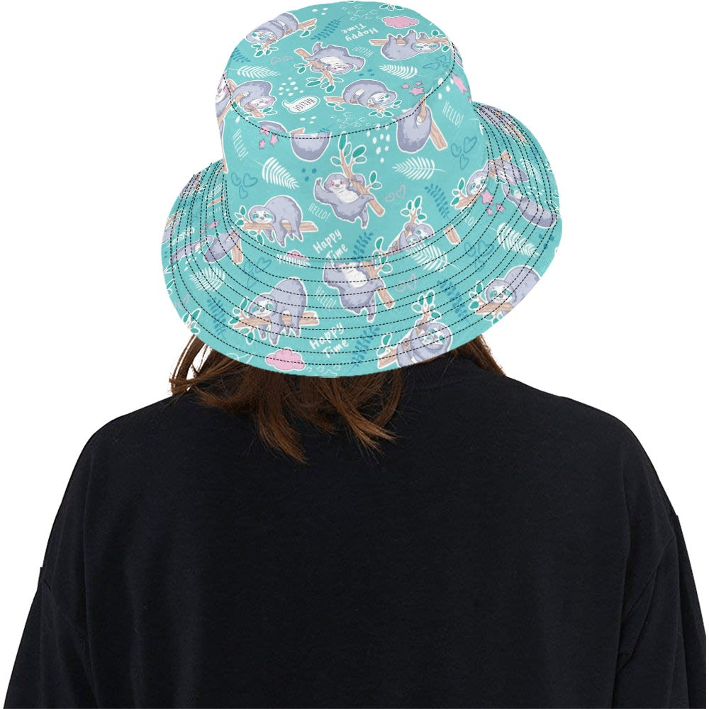 Sloth Print Design LKS309 Unisex Bucket Hat