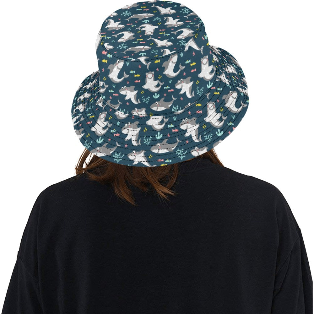 Shark Print Design LKS307 Unisex Bucket Hat