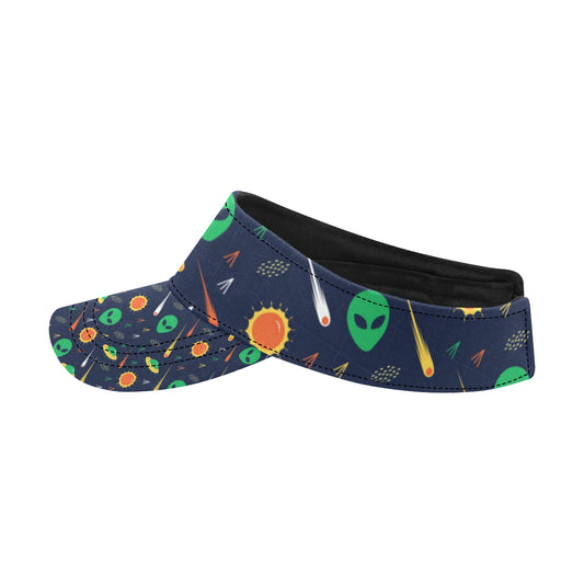 Alien UFO Pattern Print Design 05 Unisex Sun Visor
