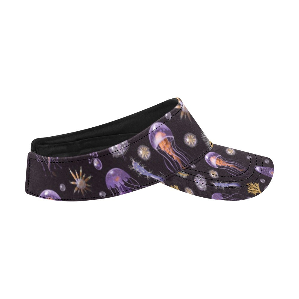 Seaweed With Jelly Fish Print Design LKS305 Unisex Sun Visor