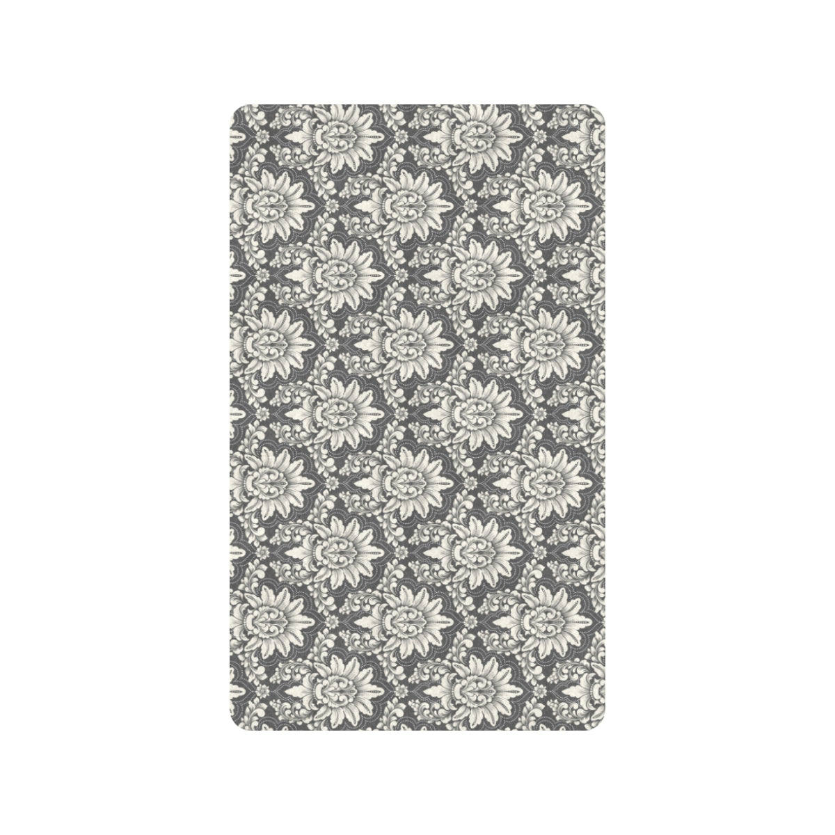 Damask Elegant Print Pattern Rubber Doormat