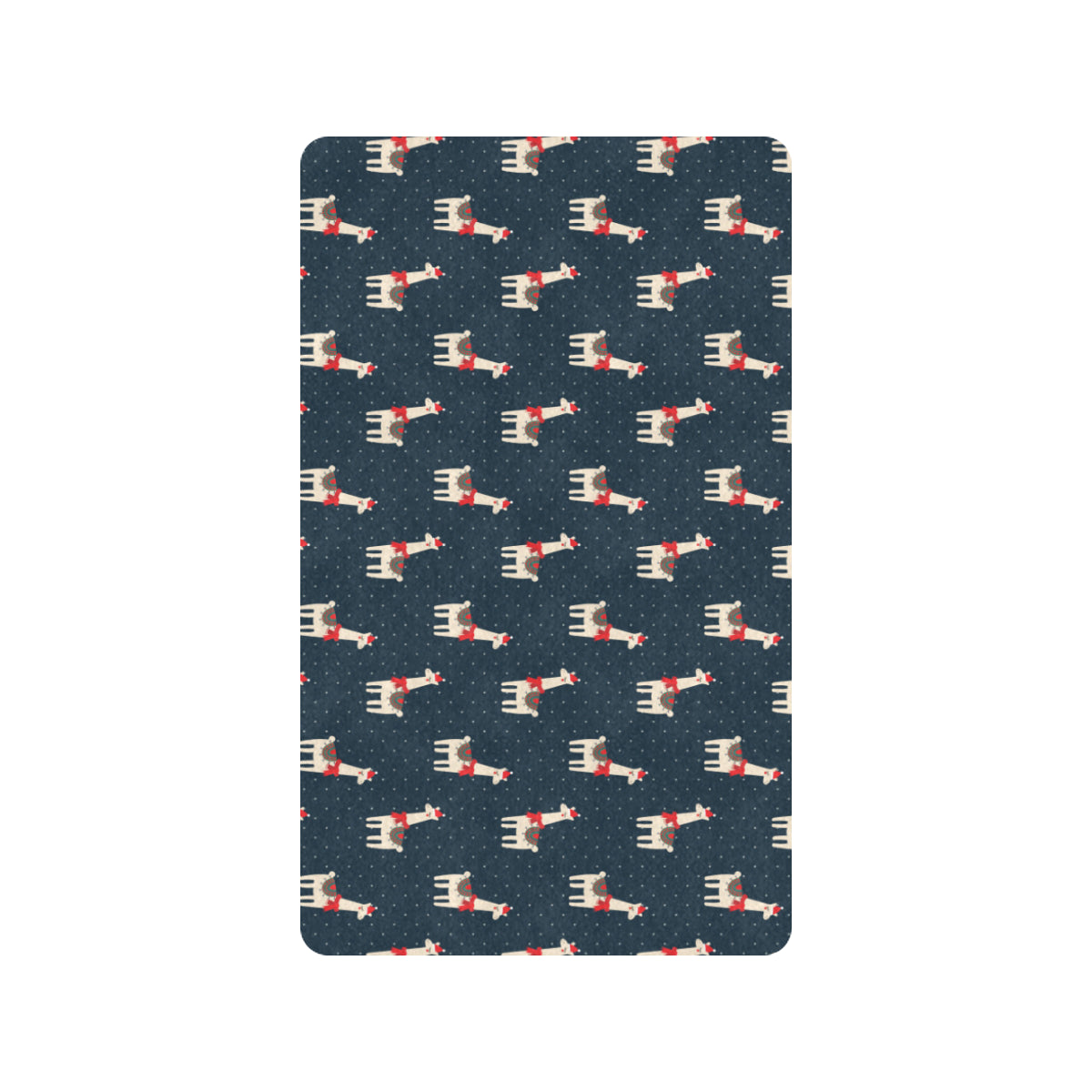 Llama with Polka Dot Themed Print Rubber Doormat
