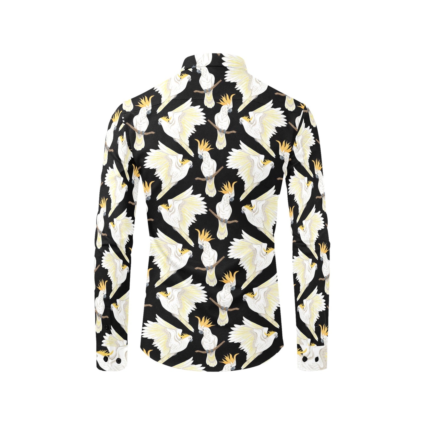 Cockatoo Print Design LKS402 Men's Long Sleeve Dress Shirt