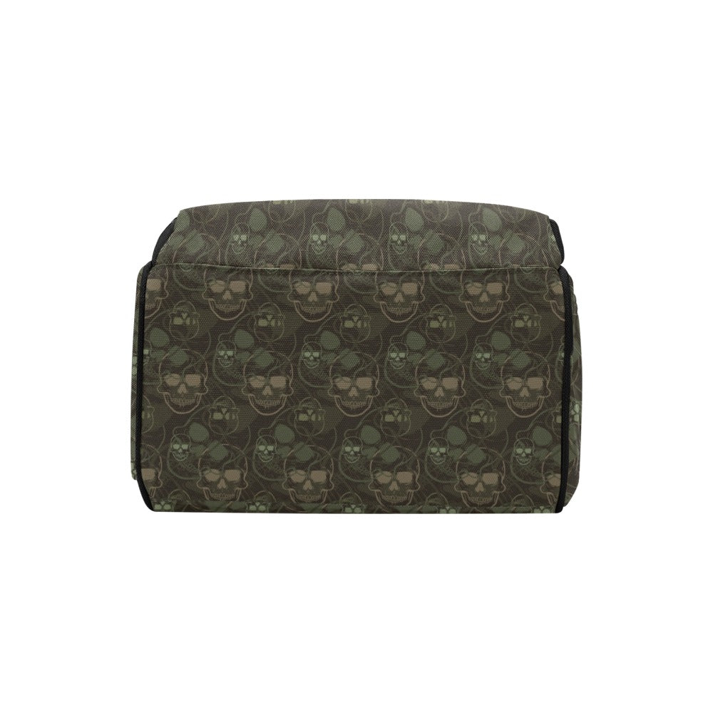 Skull Camo Style Print Design LKS308 Diaper Bag Backpack