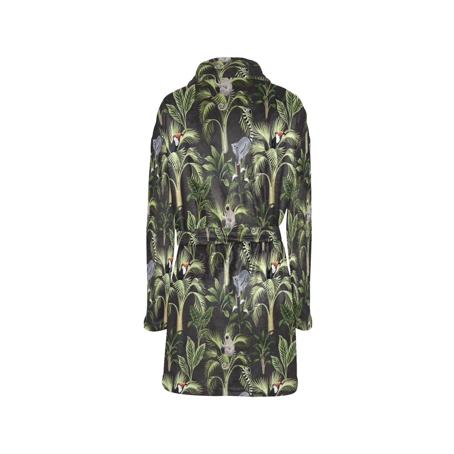 Rainforest Pattern Print Design RF05 Women's Fleece Robe