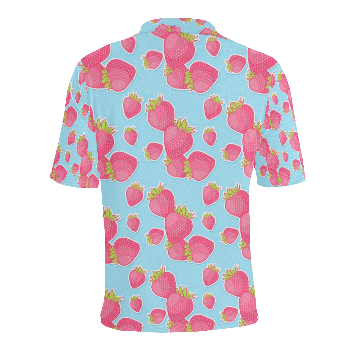 Strawberry Pattern Print Design SB04 Men Polo Shirt