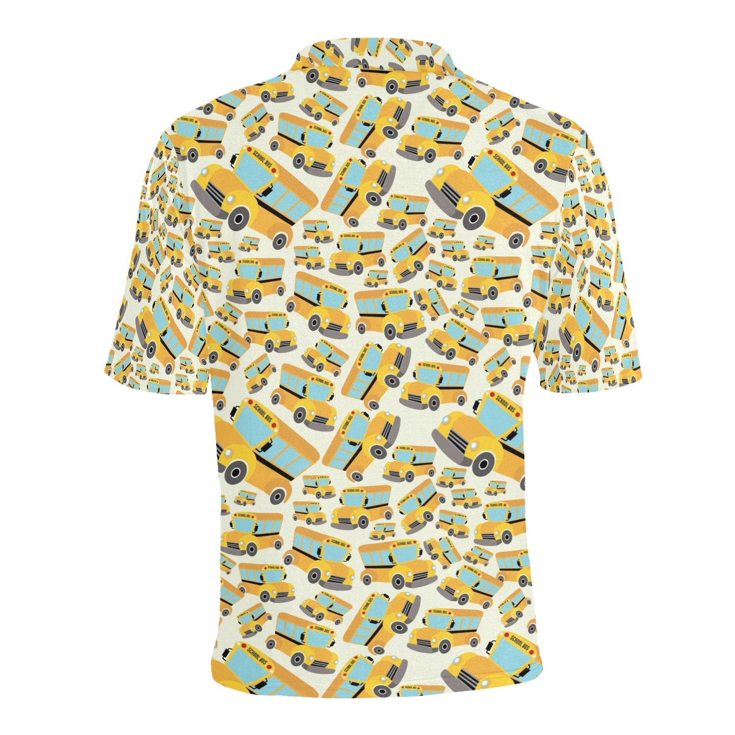 School Bus Print Design LKS301 Men Polo Shirt