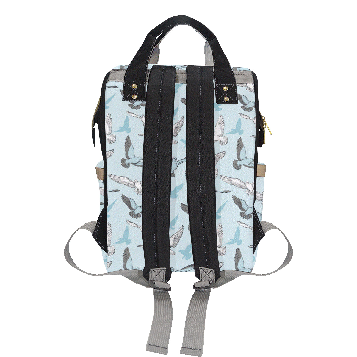 Pigeon Pattern Print Design 03 Diaper Bag Backpack