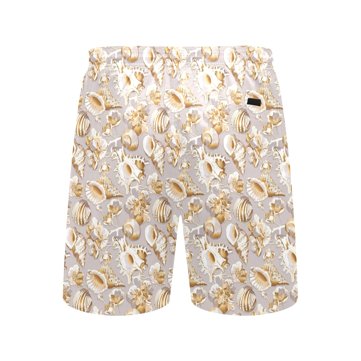 Seashell Print Design LKS309 Men's Swim Trunks Beach Shorts