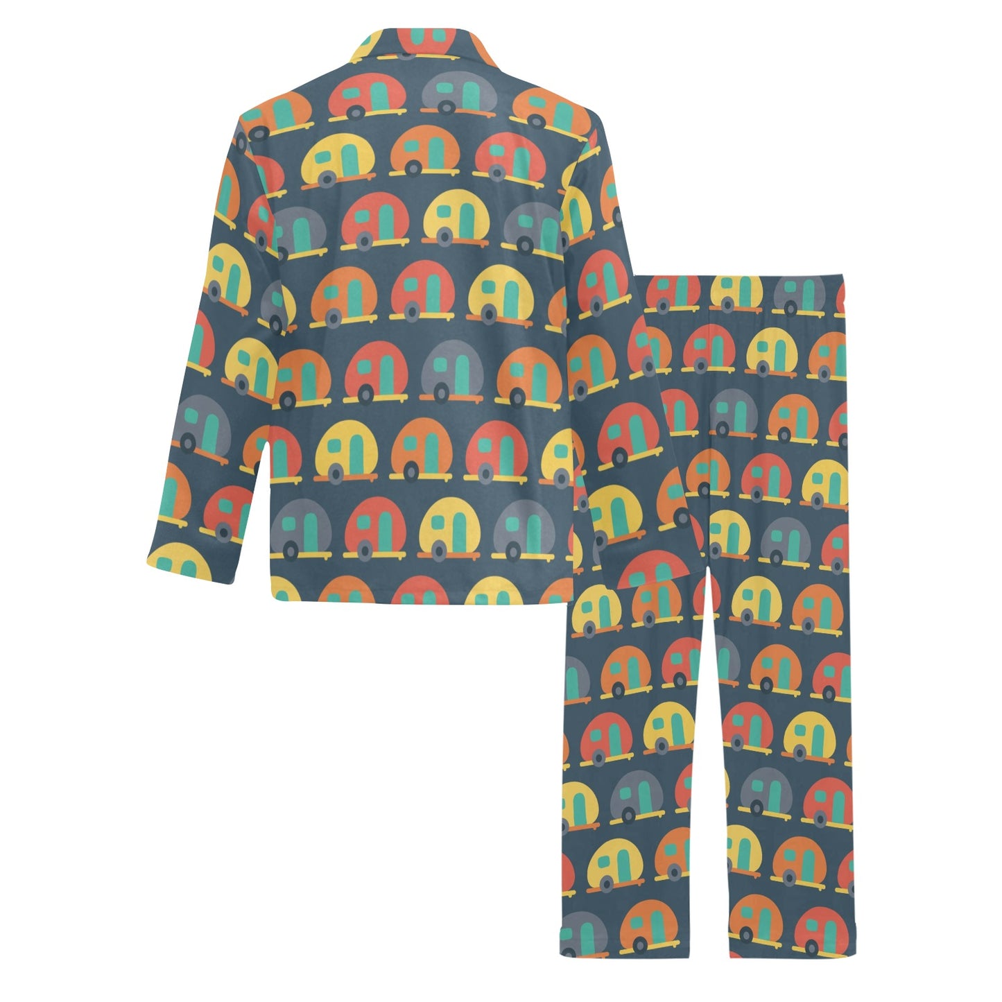 Camper Pattern Print Design 02 Men's Long Pajama Set
