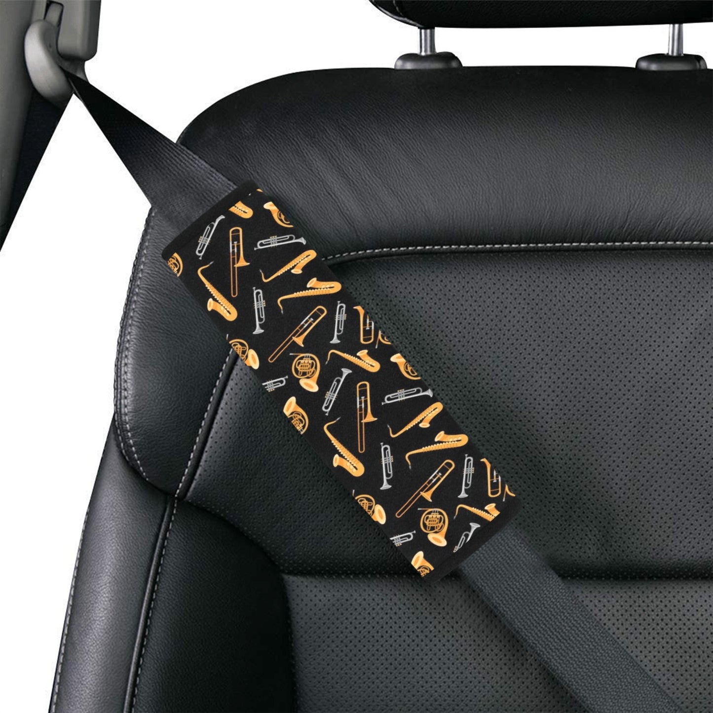 Saxophone Print Design LKS403 Car Seat Belt Cover