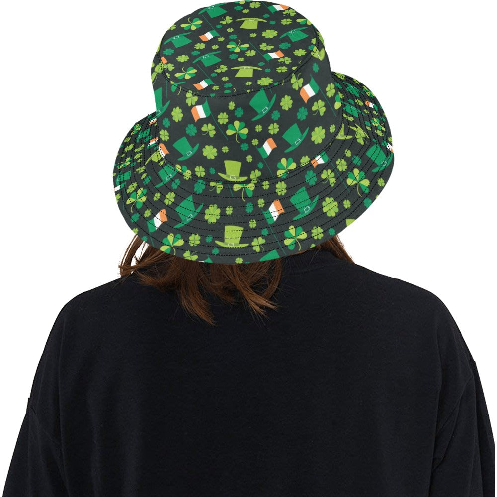 Shamrock Saint Patrick's Day Print Design LKS304 Unisex Bucket Hat