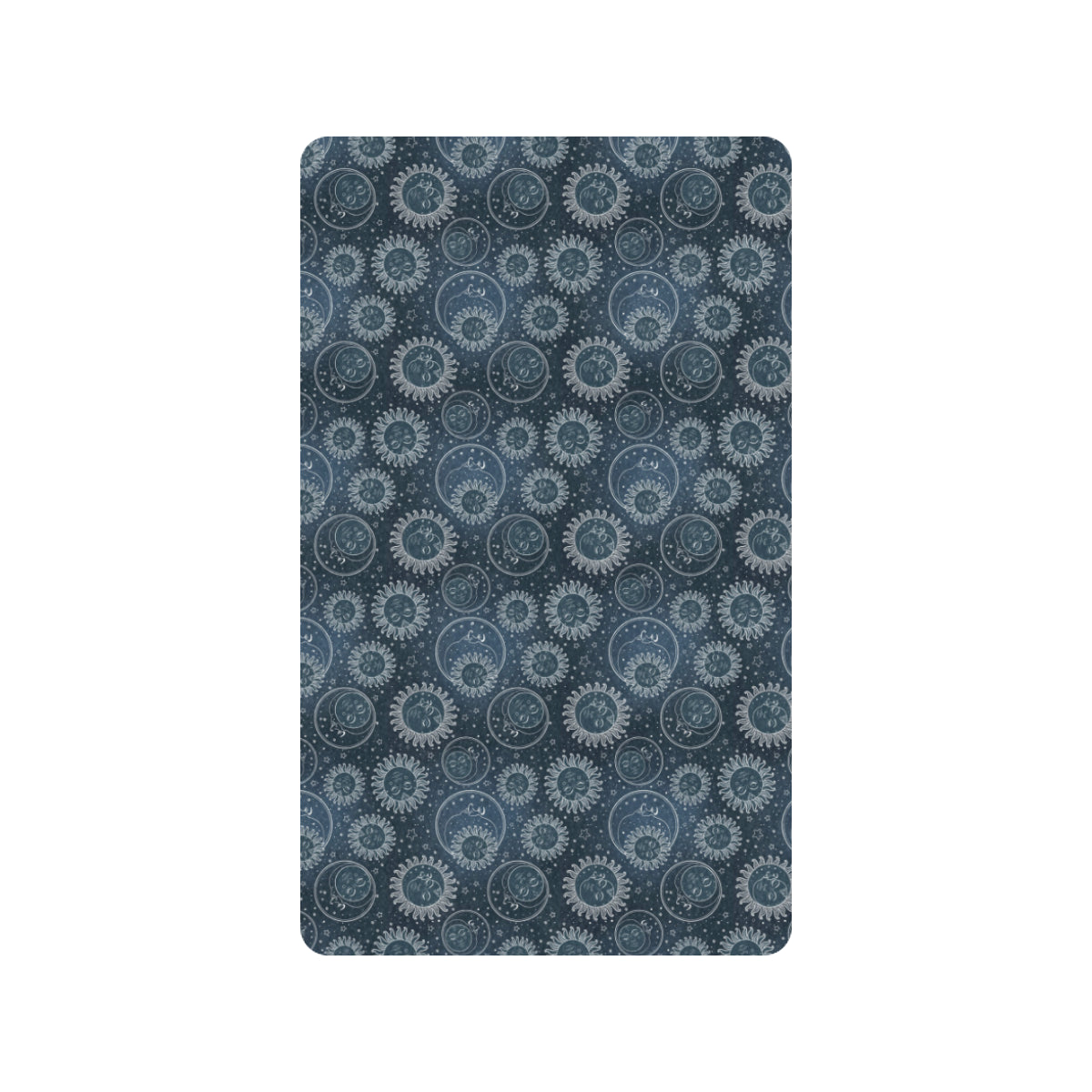Sun Moon Tattoo Design Themed Print Rubber Doormat