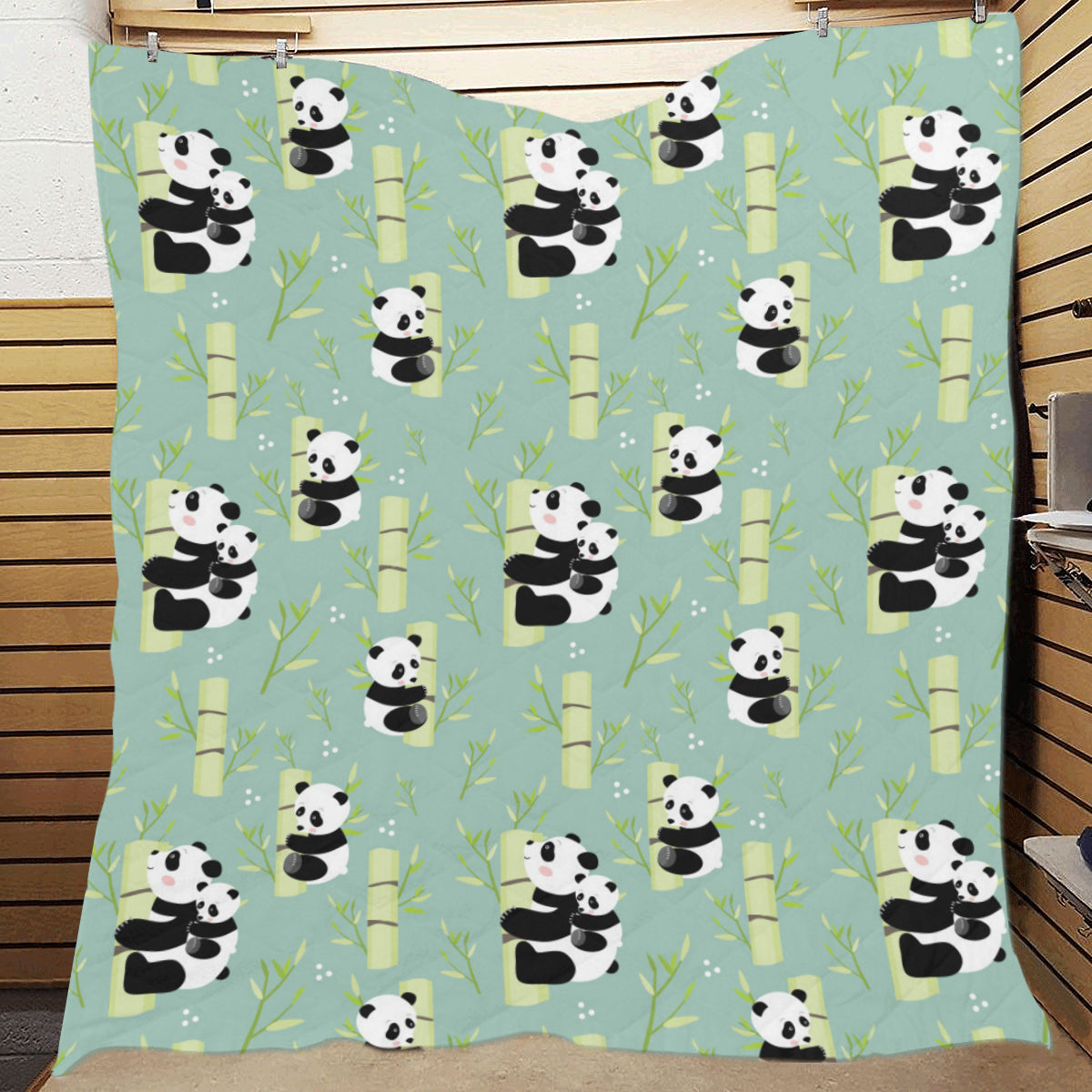Panda Pattern Print Design A03 Premium Quilt