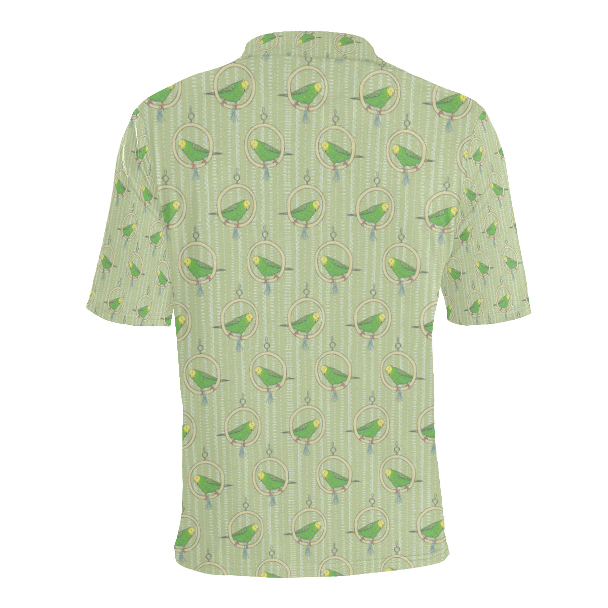 Budgerigar Pattern Print Design 02 Men Polo Shirt