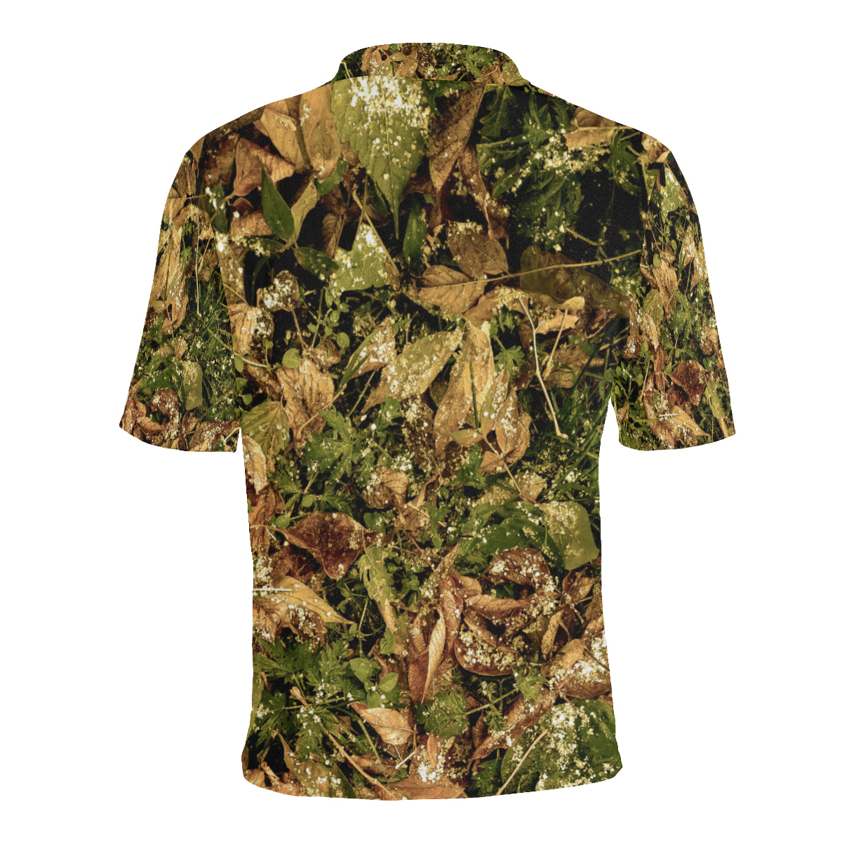 Camo Realistic Tree Forest Texture Print Men Polo Shirt