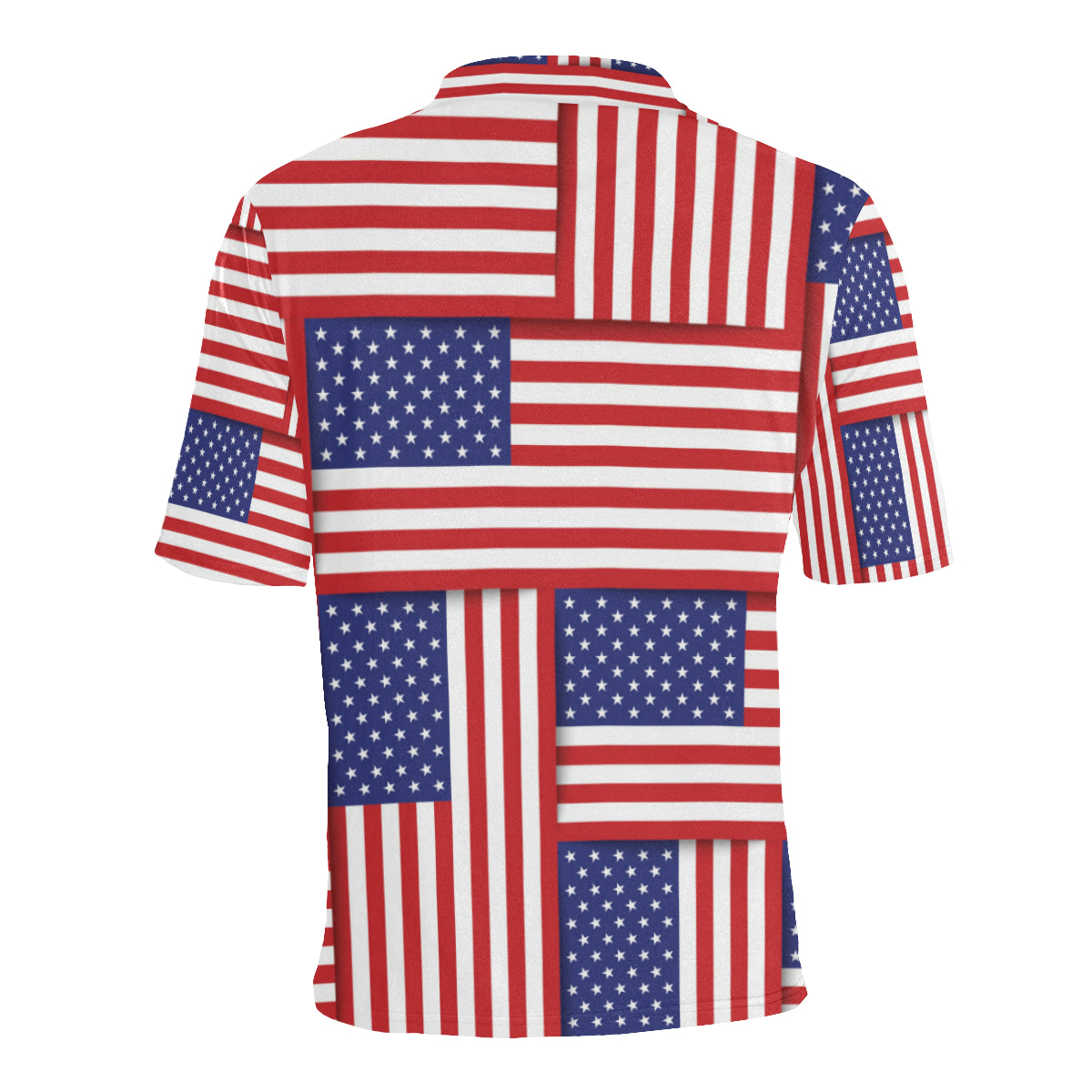 Patriotic US Flag Pattern Print Design A01 Men Polo Shirt