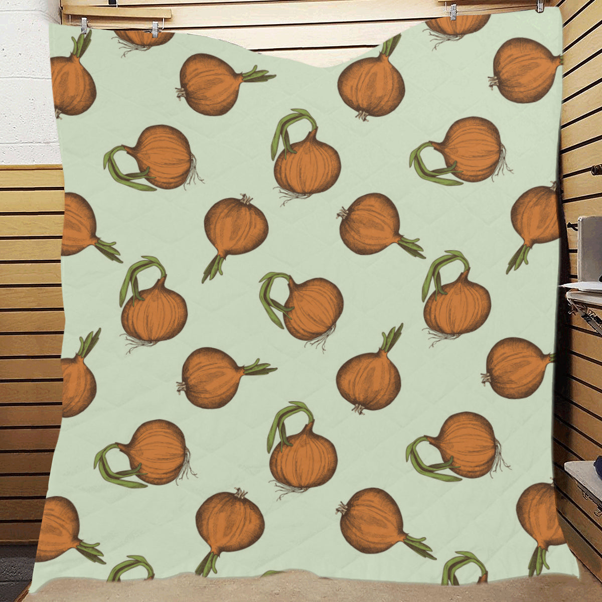 Onion Pattern Print Design A05 Premium Quilt