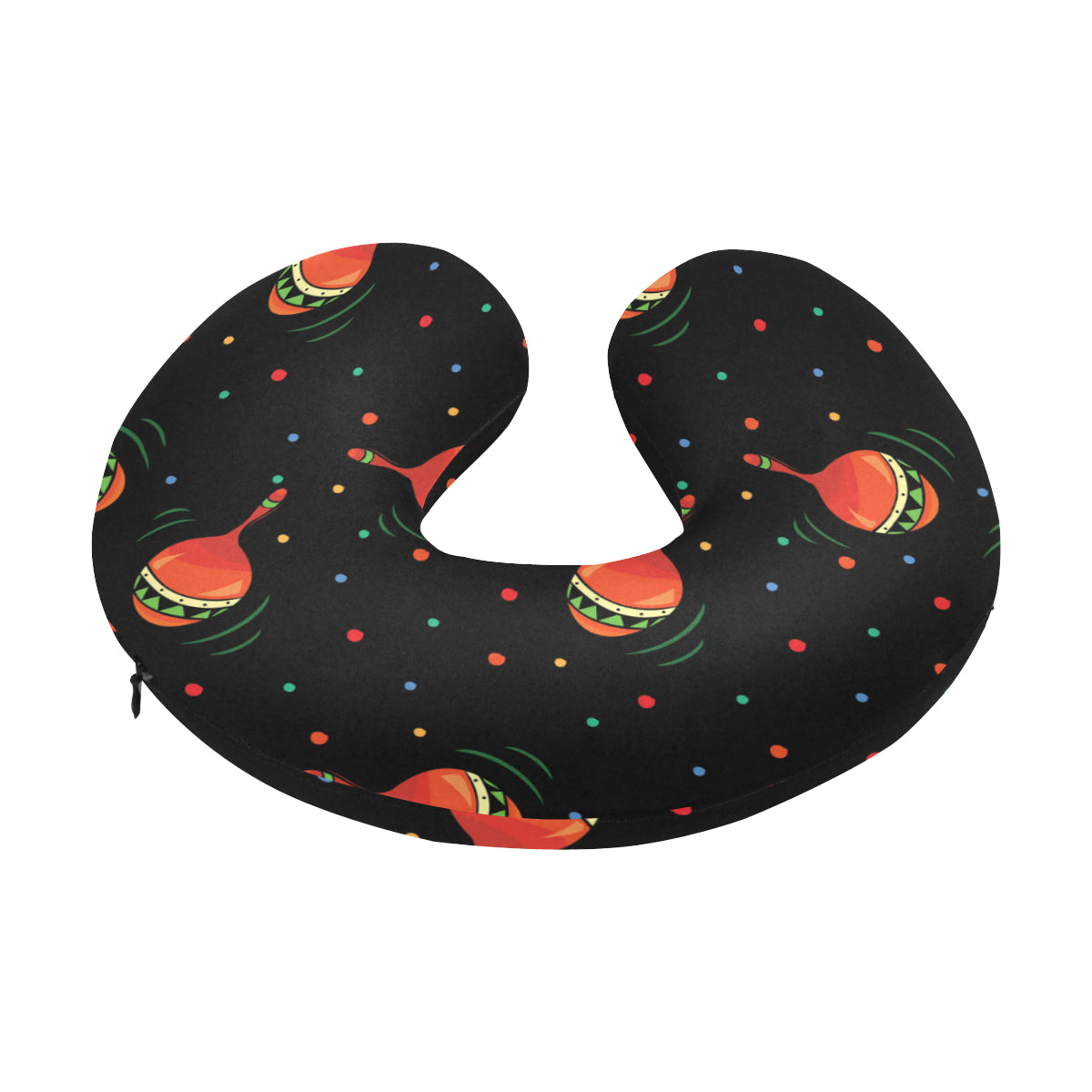 Maracas Pattern Print Design 03 U-Shaped Travel Neck Pillow