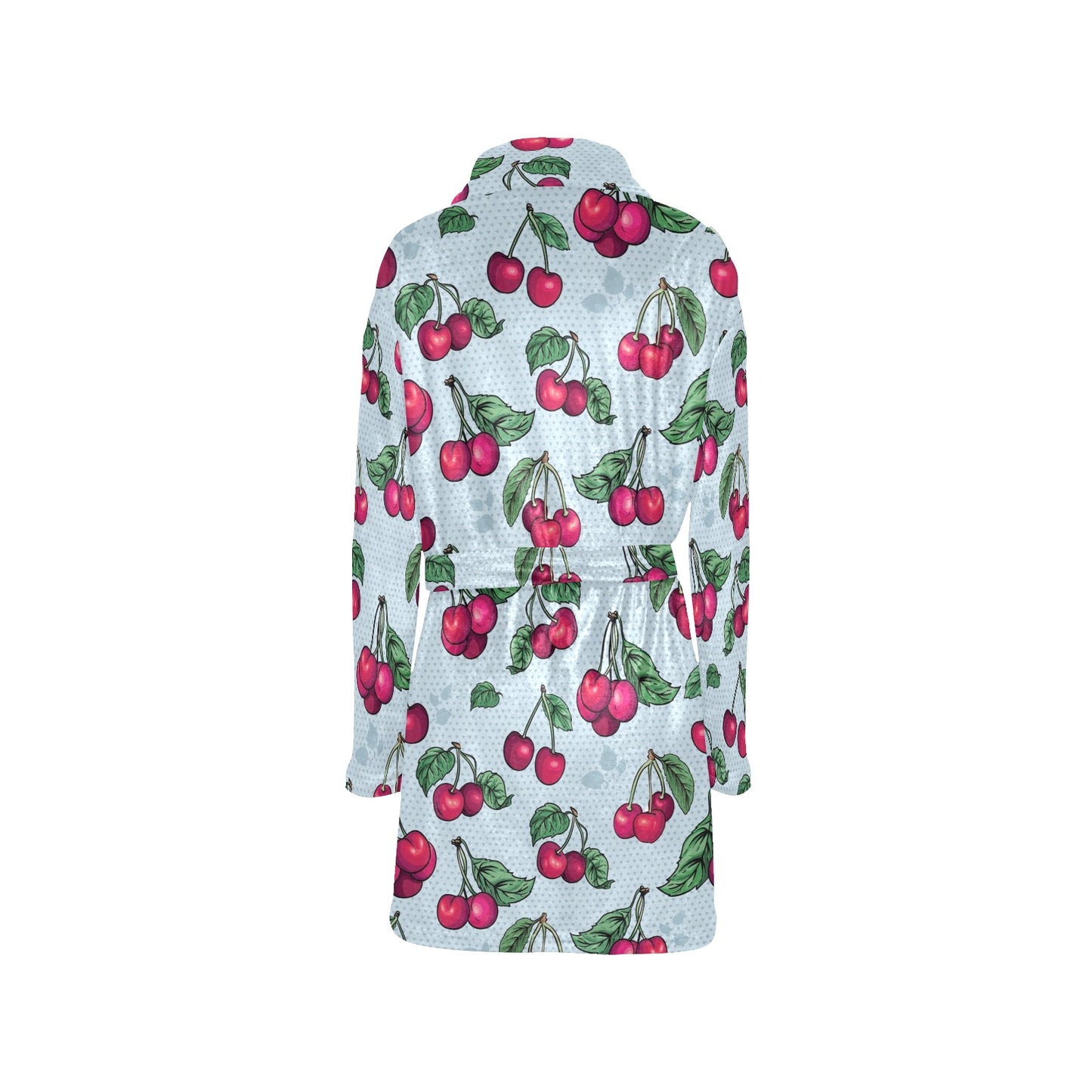 Cherry Pattern Print Design CH01 Women's Fleece Robe